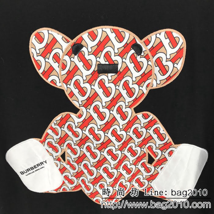BURBERRY巴寶莉 19ss早春 全新logo系列 小熊貼布圖案短袖 原版純棉面料 高版本男女同款 ydi2260
